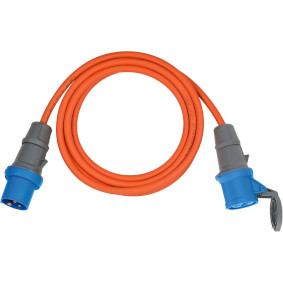 CEE prodlužovací kabel 5m (Camping Extension Cable H07RN-F 3G2.5 v oranžové barvì s CEE zástrèkou a spojkou s tìsnícím uzávìrem  - zvìtšit obrázek