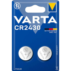 Lithium Button Cell CR2430 baterie | 3 V DC | 290 mAh | 2-Blistr | Støíbrná