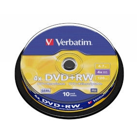 DVD RW 4x 4.7GB 10 Pack Vøeteno Matné Støíbro