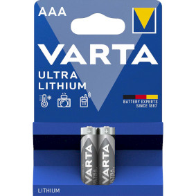Lithiová Baterie AAA | 1.5 V DC | 1100 mAh | 2-Blistrová karta | Šedá / Støíbrná