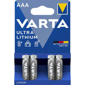 Lithiová Baterie AAA | 1.5 V | 1100 mAh | 4-Blistrová karta | Šedá / Støíbrná