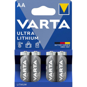 Lithiová Baterie AA | 1.5 V DC | 2900 mAh | 4-Blistrová karta | Šedá / Støíbrná