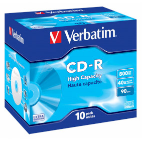 CD-R High Capacity 40x 800MB 10 Pack Jewel Case Extra Protection