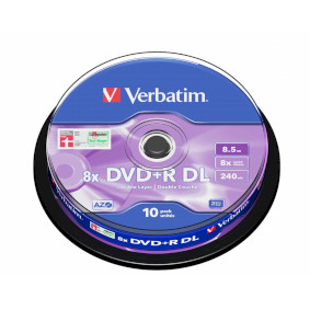 DVD R DL 8x 8.5GB 10 Pack OPS Vøeteno Matné Støíbro