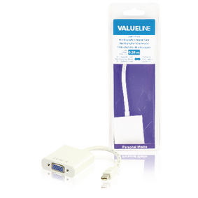 Kabel Mini DisplayPort Mini DisplayPort Zástrèka - VGA Zásuvka 0.20 m Bílá