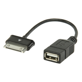 Synchronizaèní a Nabíjecí Kabel Samsung 30kolíkový Zástrèka - USB A Zásuvka 0.20 m Èerná