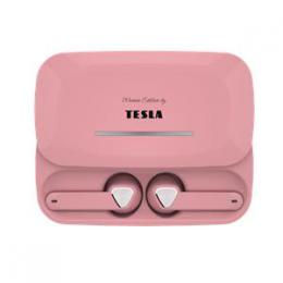 TESLA Sound EB20 Bezdrátová Bluetooth sluchátka- Pearl Pink - rozbaleno