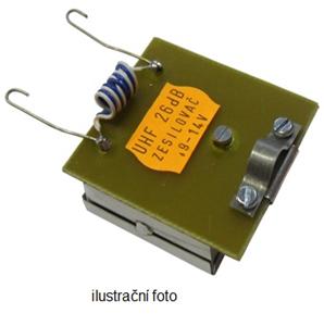OEM anténní předzesilovač 2 kanálový 26 dB (K46 + 59) - F kon.