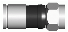 OEM kompresní F konektor 6,8 mm černý - H 125