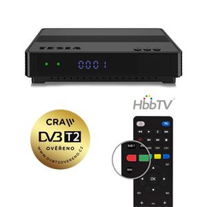 TESLA HYbbRID TV TH210 přijímač T2 HEVC H.265 s HbbTV - rozbaleno